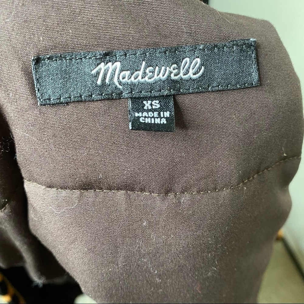 Madewell Velvet Quilted Wrap Jacket in Leopard Dot Collarless size XS - Picture 11 of 14